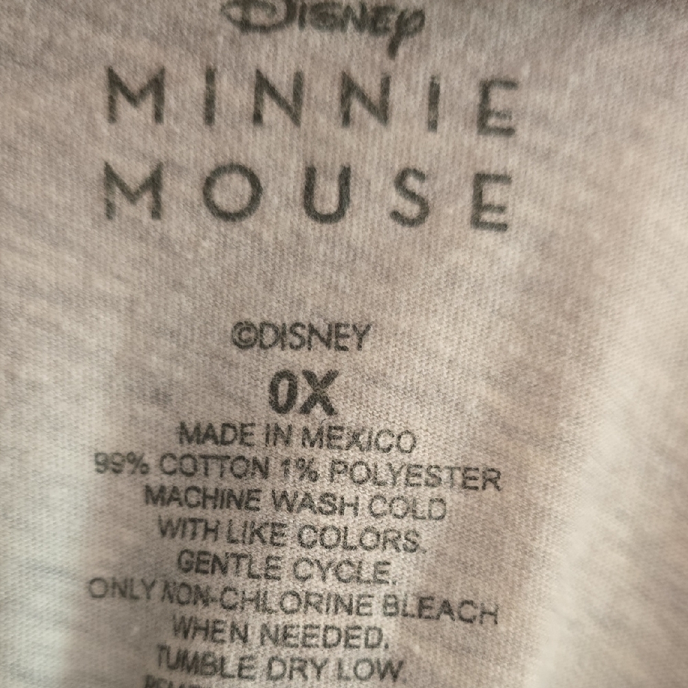 Disney Gray Minnie Mouse Floral Tee‎ - Picture 2 of 3